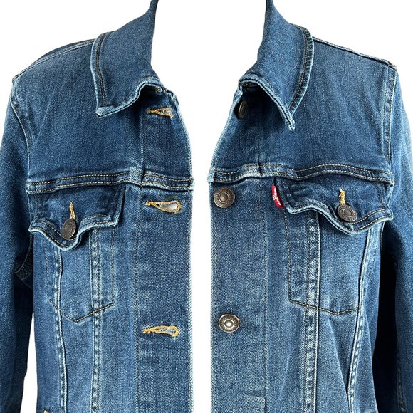 LEVI'S Jean Original Denim Trucker Jacket Size Small - Picture 7 of 13